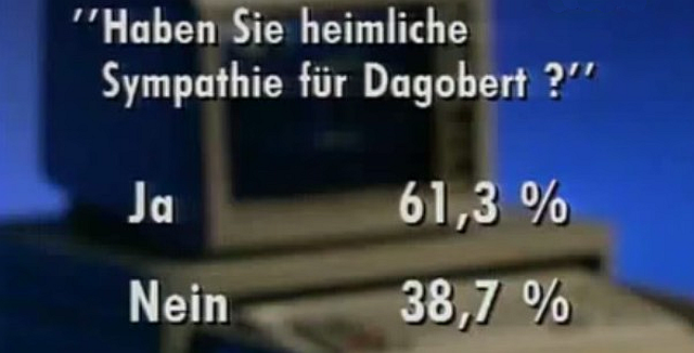 Szimpatizál ön Dagoberttel? - kérdés és közvélemény-kutatés a Das! műsorában Szimpatizál ön Dagoberttel? - kérdés és közvélemény-kutatés a Das! műsorában